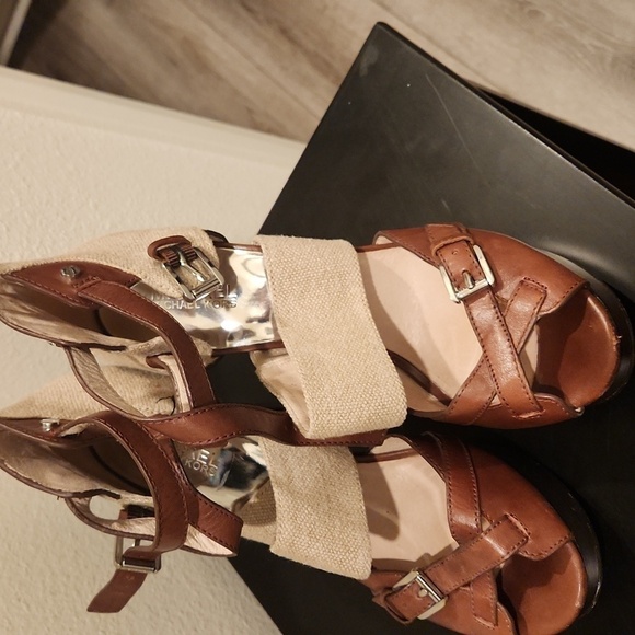 MICHAEL KORS Brown and Tan Women's Heels - Picture 2 of 8